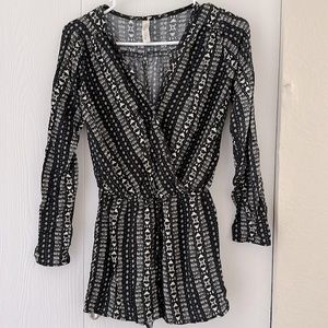 Lovely Day Black/White Romper